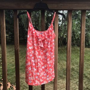 Super cute orange floral tank top!